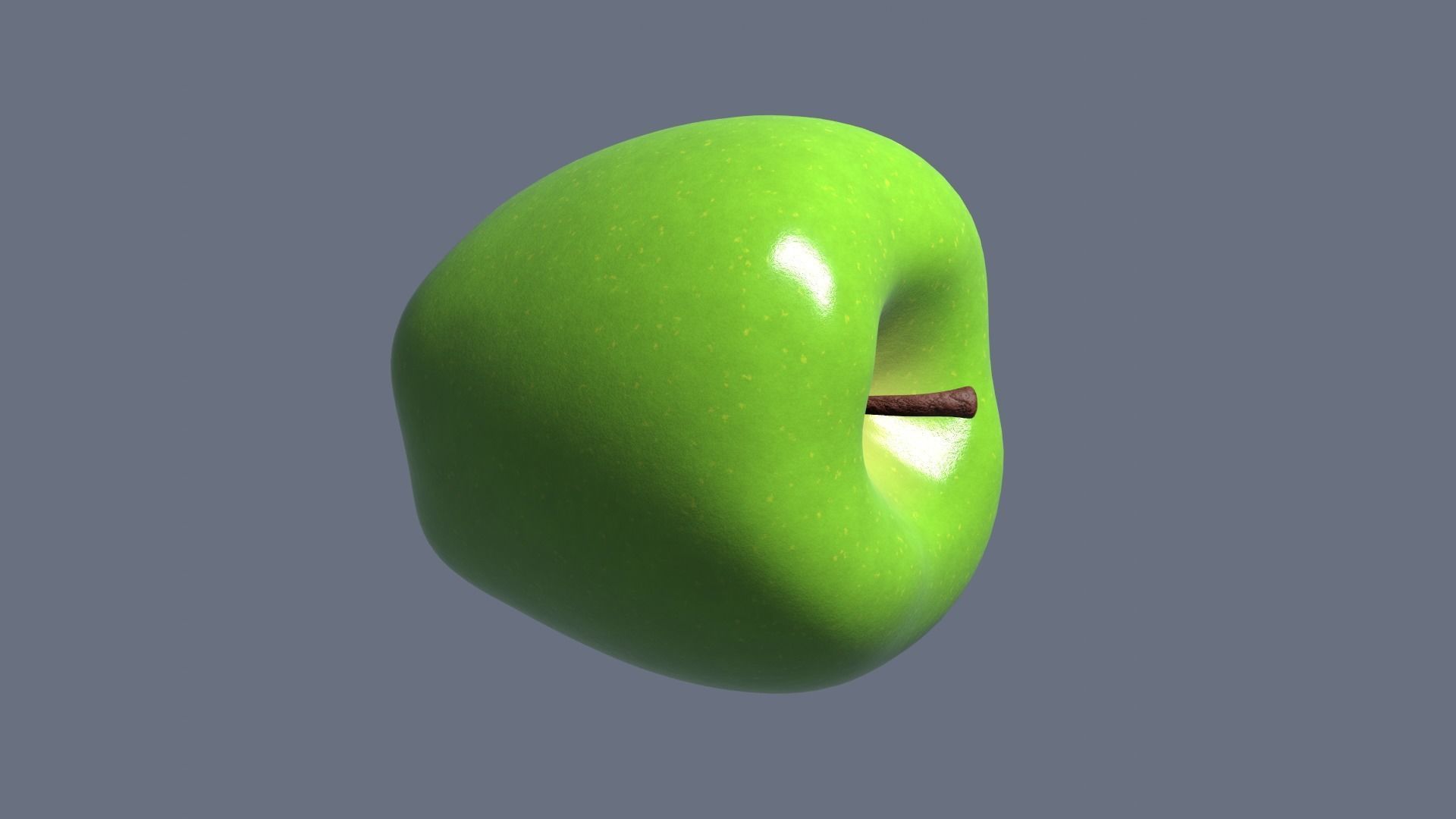 Realistic Green Apple  3D model_24