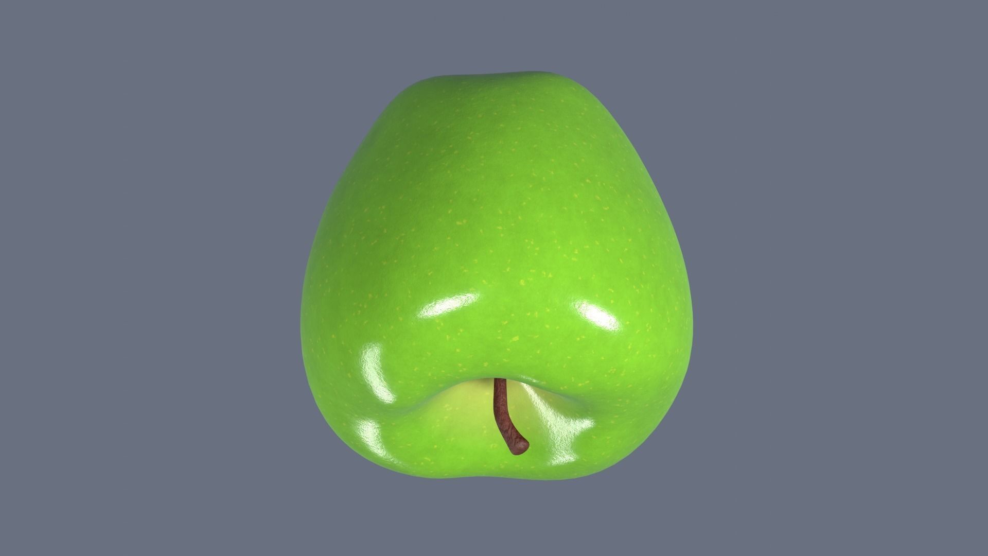 Realistic Green Apple  3D model_18