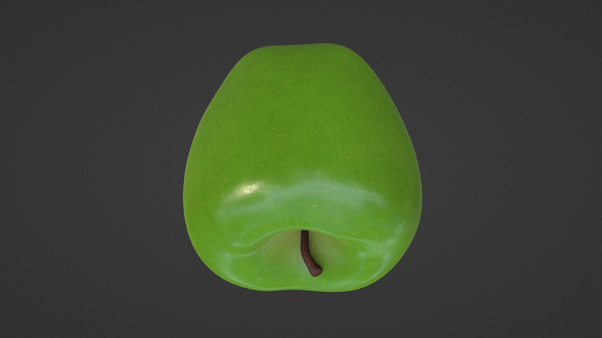 Realistic Green Apple  3D model_17