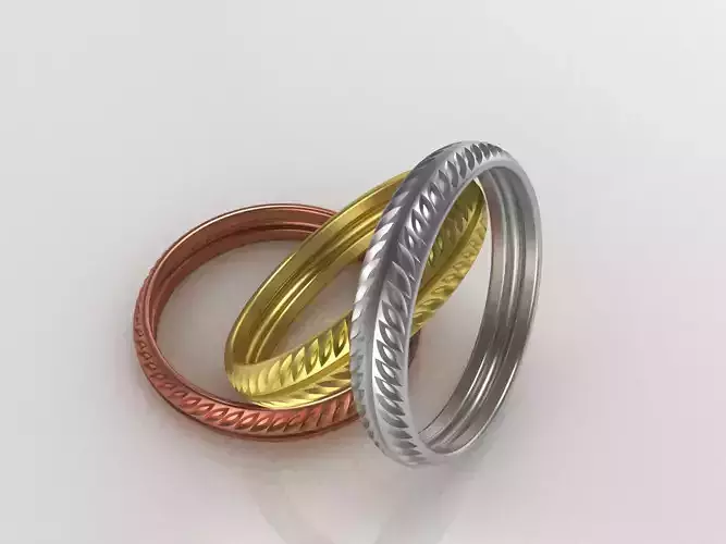 Wedding band wheat pattern 