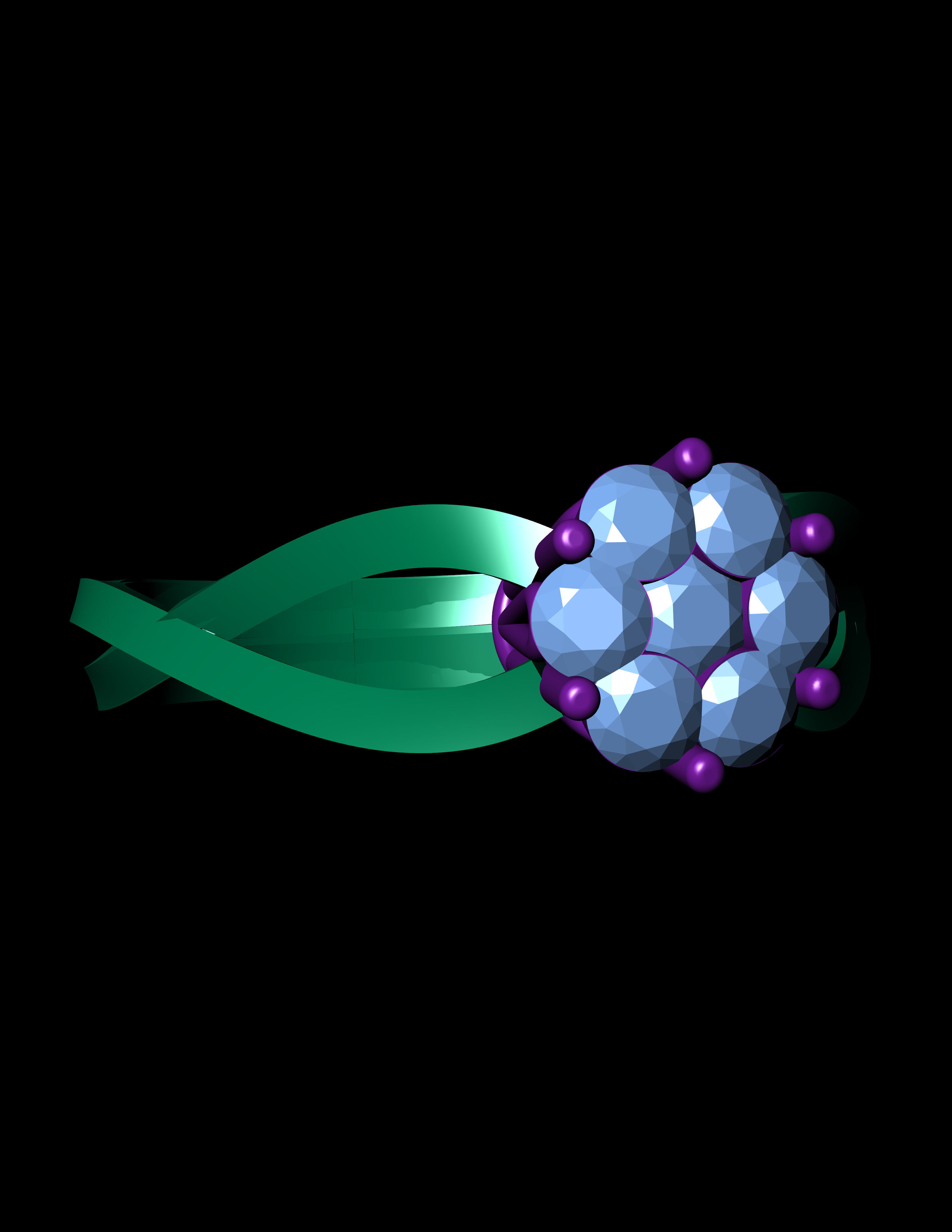 Rose Gold Diamond Ring 3D print model 3D print model_10