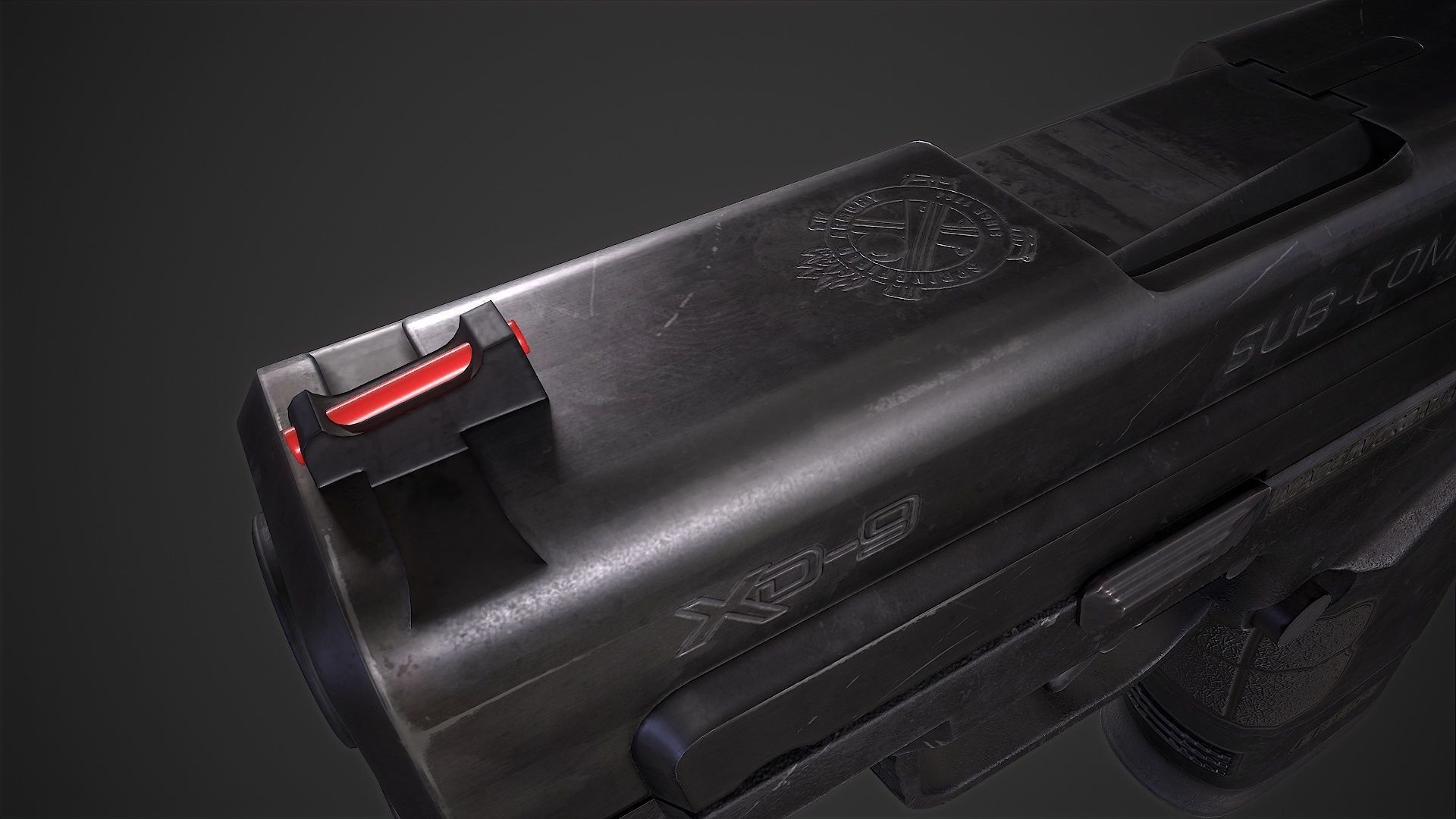Springfield XD-MOD2 Low-poly 3D model_27