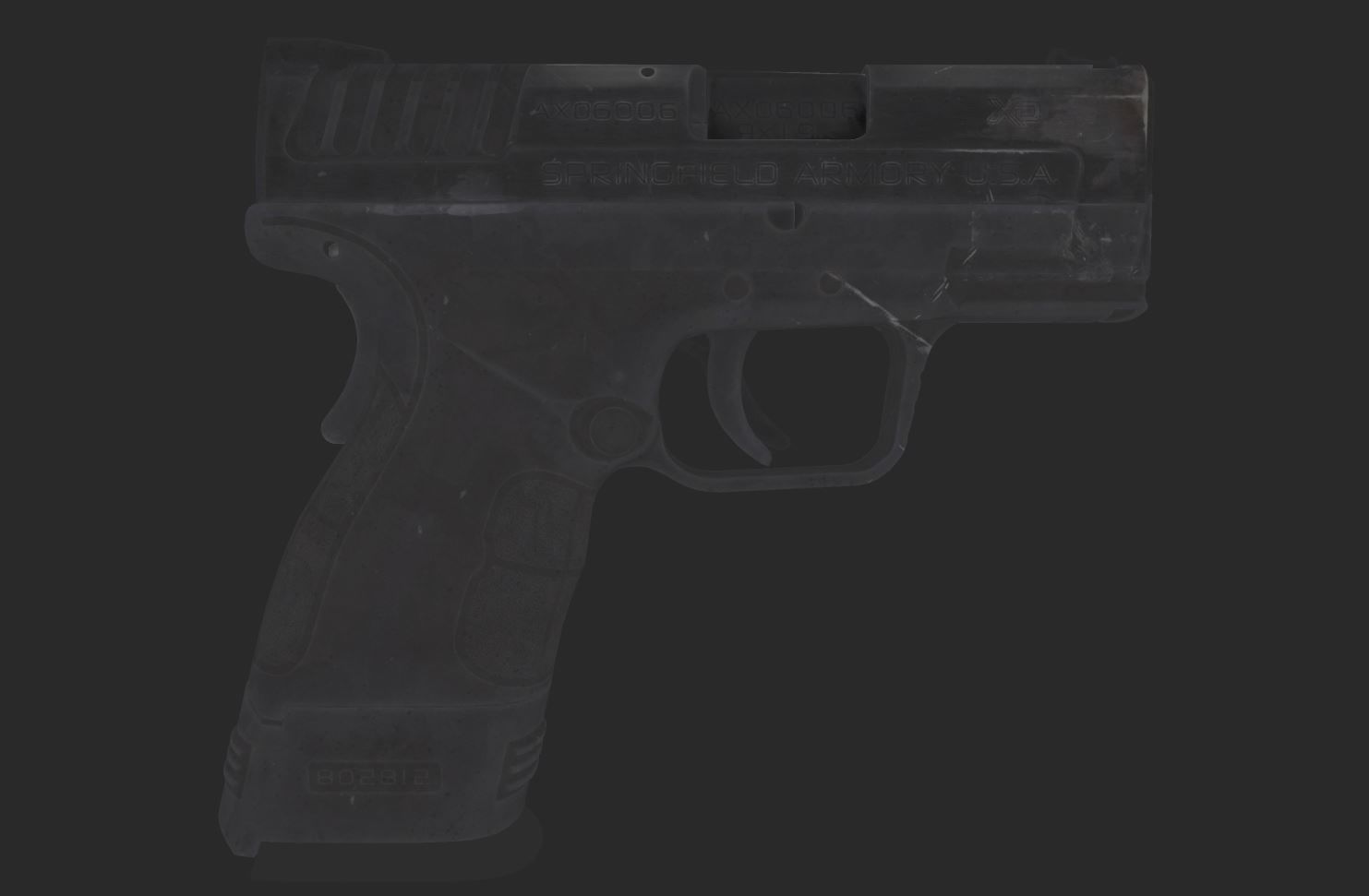 Springfield XD-MOD2 Low-poly 3D model_32