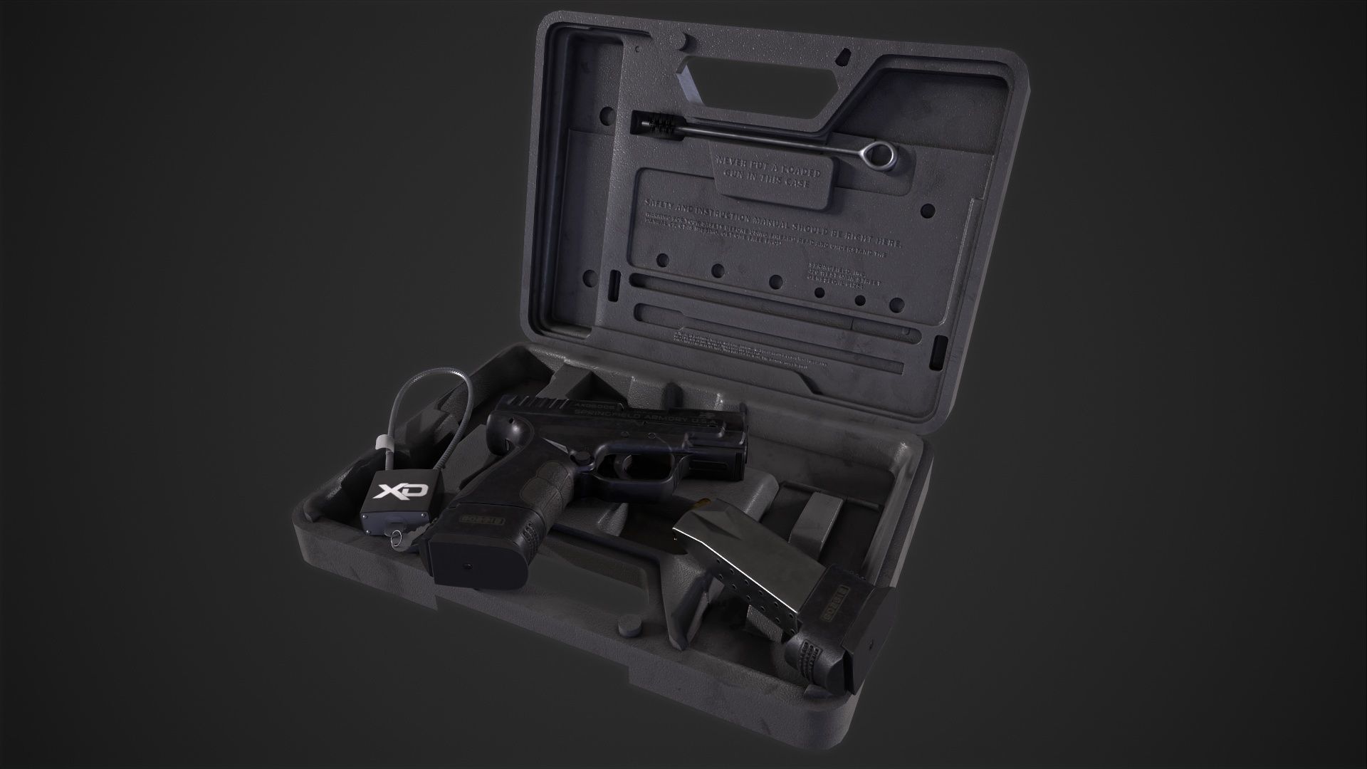 Springfield XD-MOD2 Low-poly 3D model_9
