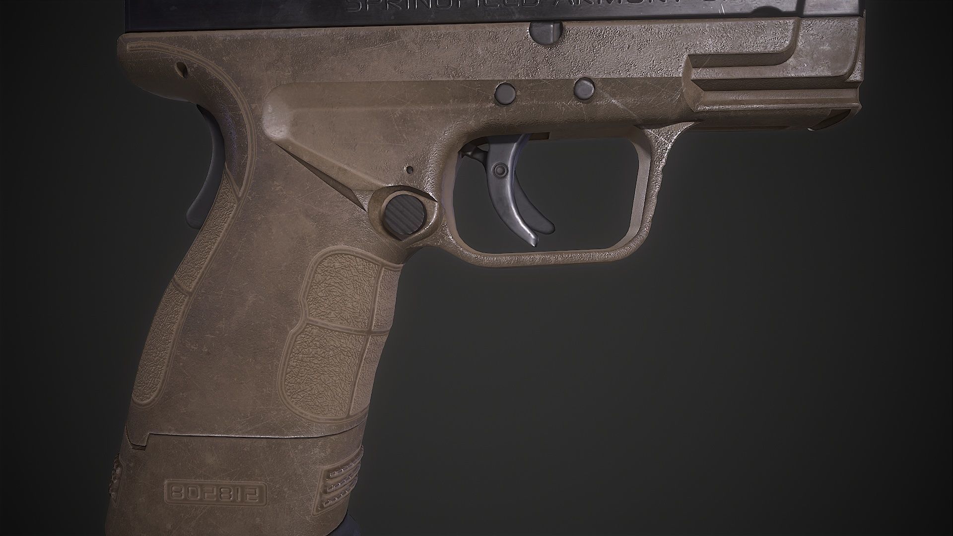 Springfield XD-MOD2 Low-poly 3D model_16