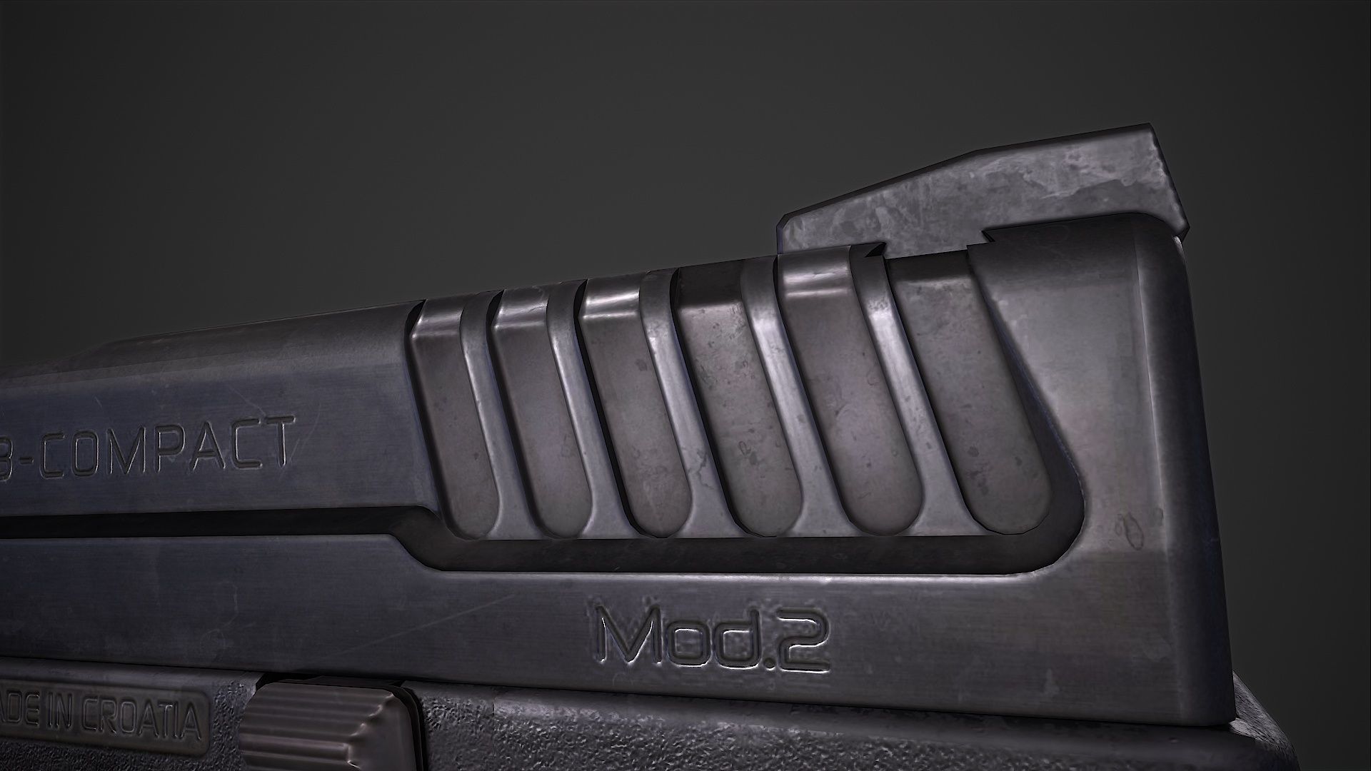 Springfield XD-MOD2 Low-poly 3D model_17