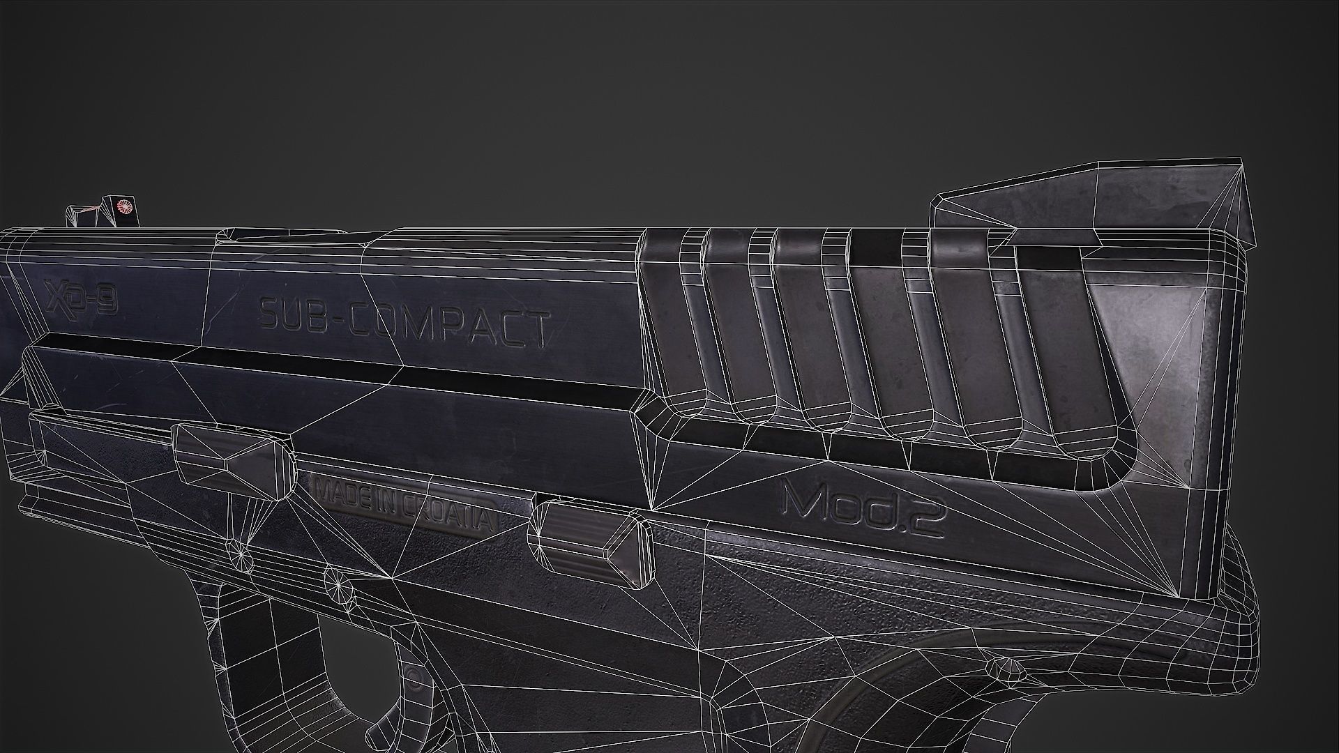 Springfield XD-MOD2 Low-poly 3D model_23