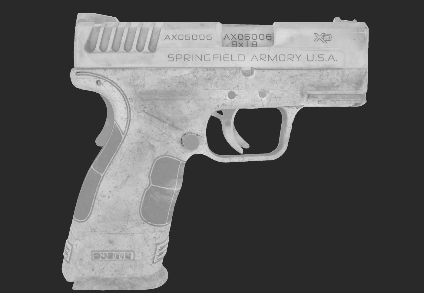 Springfield XD-MOD2 Low-poly 3D model_33