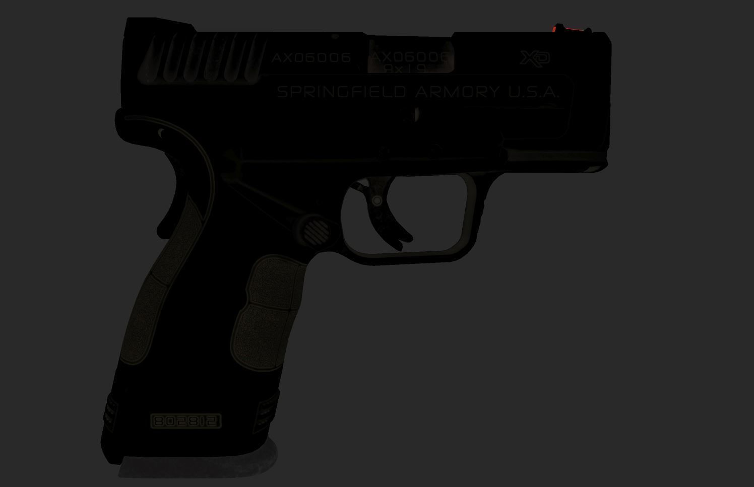 Springfield XD-MOD2 Low-poly 3D model_31