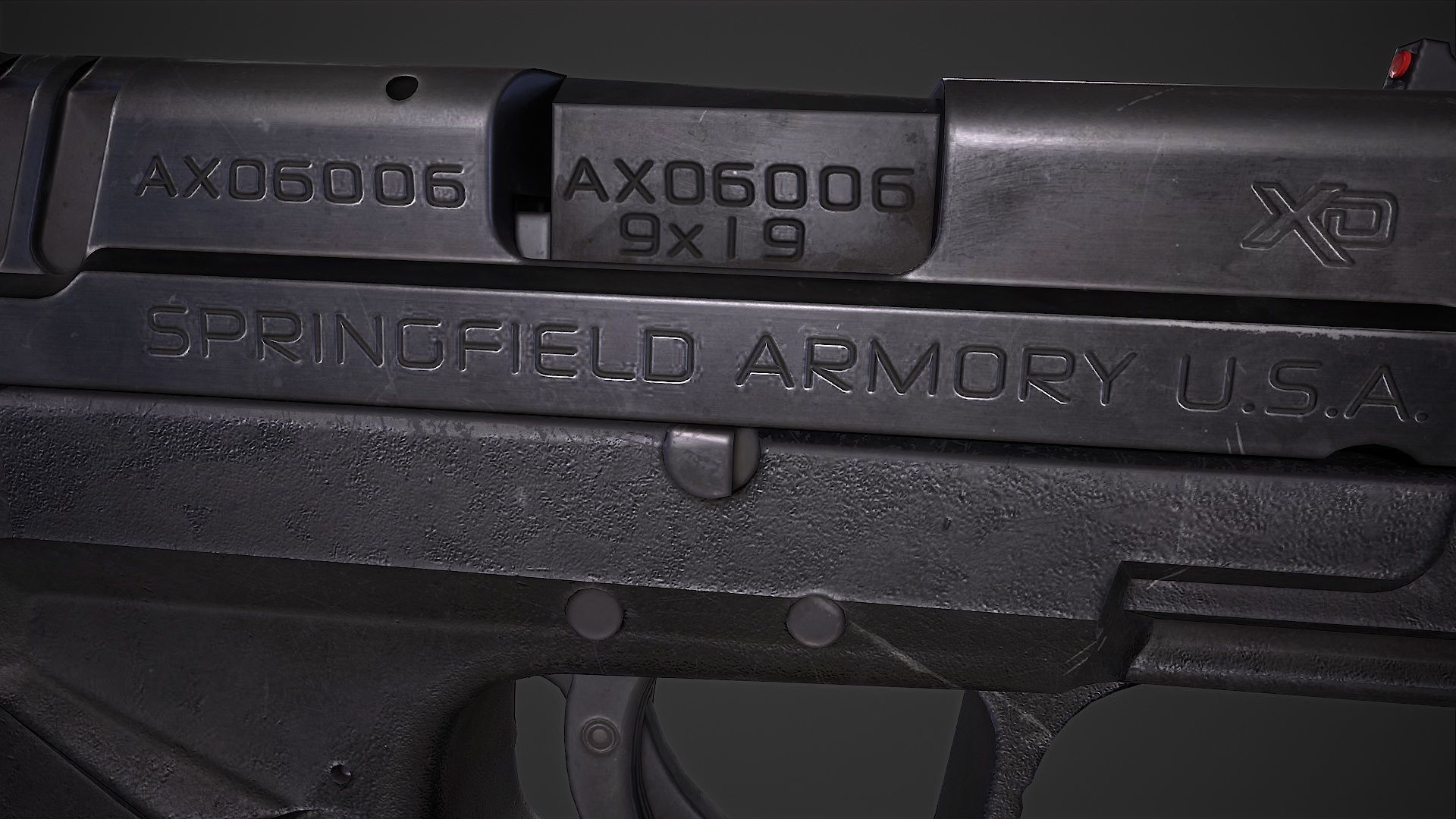 Springfield XD-MOD2 Low-poly 3D model_15