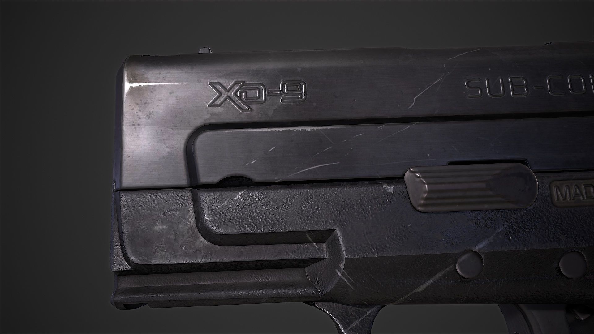 Springfield XD-MOD2 Low-poly 3D model_22