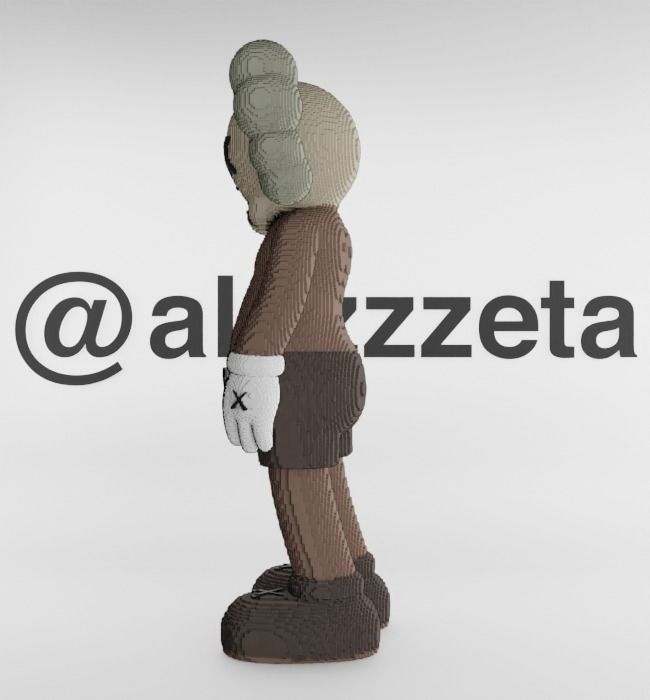 Kaws Companion x BFF 8 bits Textured Low-poly 3D model_6