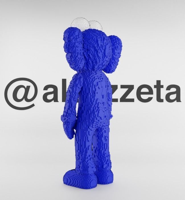 Kaws Companion x BFF 8 bits Textured Low-poly 3D model_26