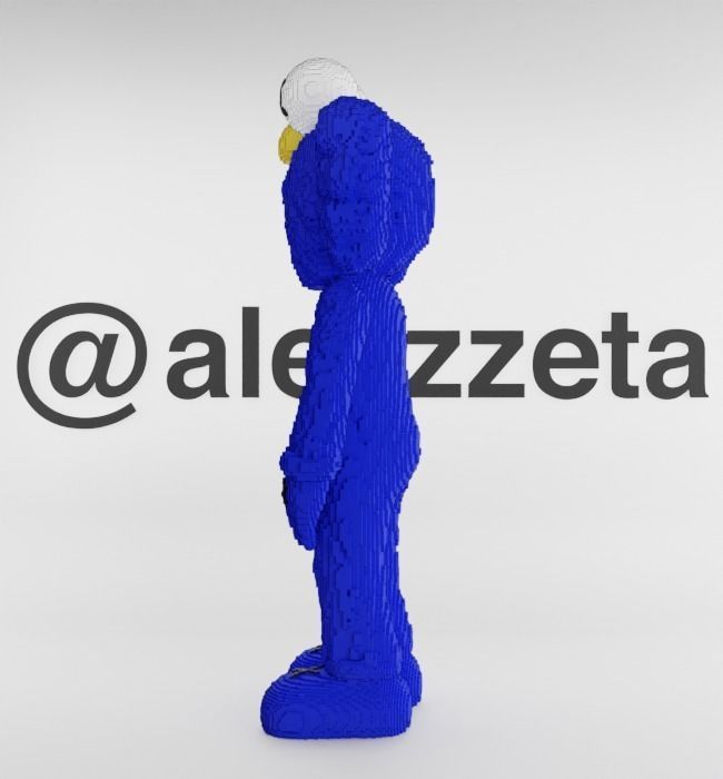 Kaws Companion x BFF 8 bits Textured Low-poly 3D model_24