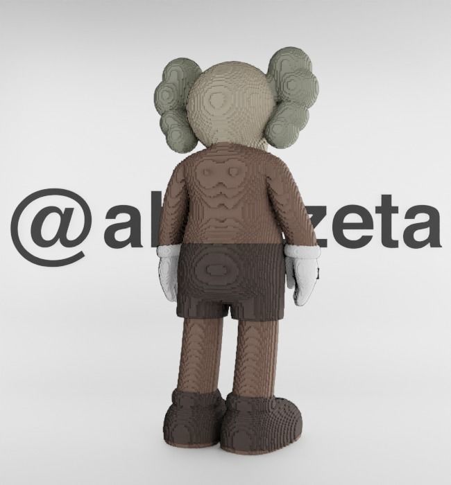 Kaws Companion x BFF 8 bits Textured Low-poly 3D model_11