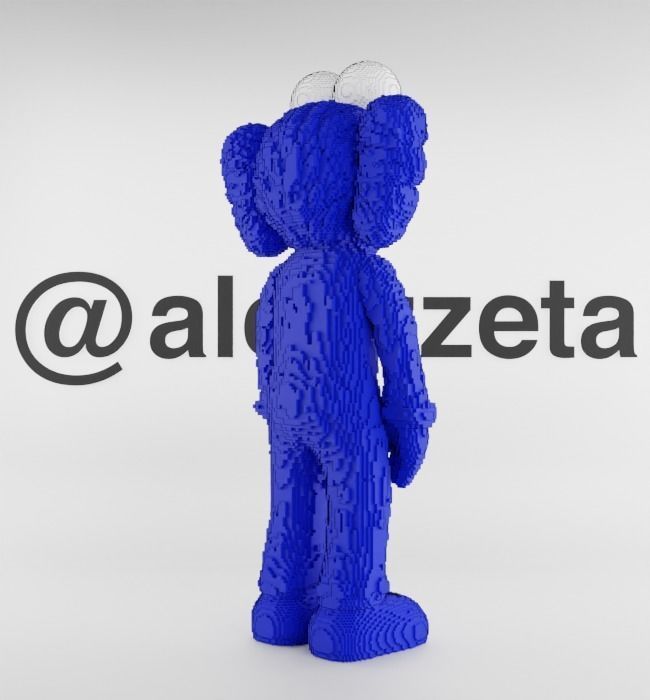 Kaws Companion x BFF 8 bits Textured Low-poly 3D model_30