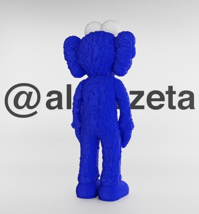 Kaws Companion x BFF 8 bits Textured Low-poly 3D model_29