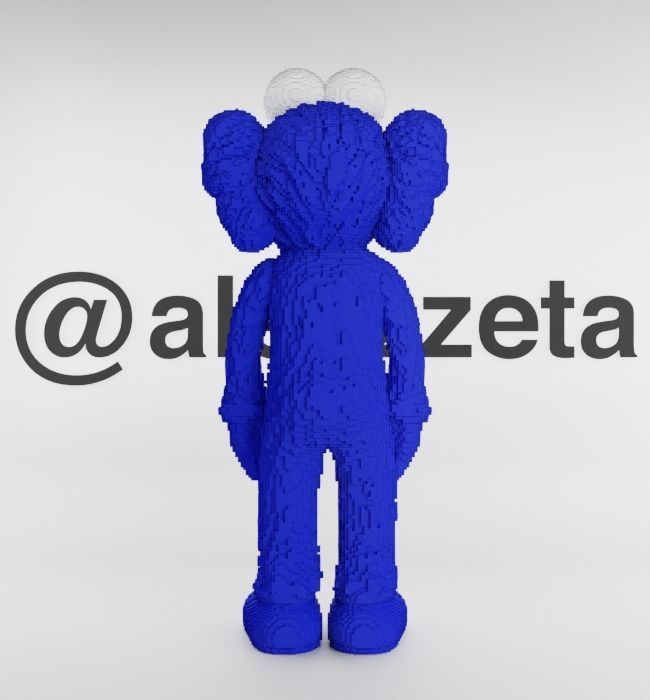Kaws Companion x BFF 8 bits Textured Low-poly 3D model_28