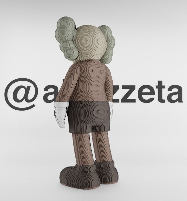 Kaws Companion x BFF 8 bits Textured Low-poly 3D model_8