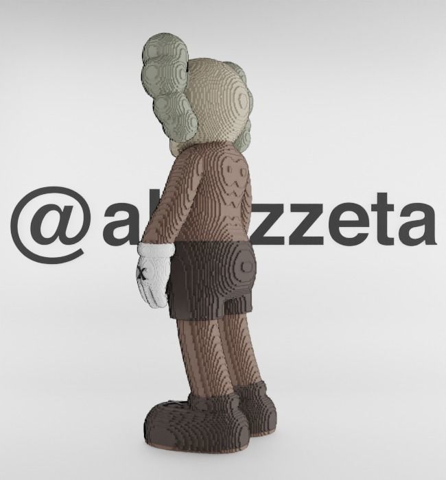 Kaws Companion x BFF 8 bits Textured Low-poly 3D model_7