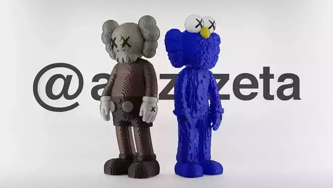 Kaws Companion x BFF 8 bits for Print 3D print model