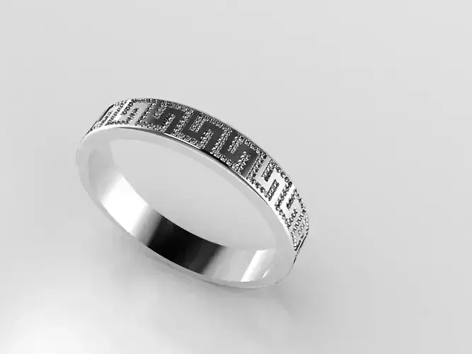 Greek style wedding band 