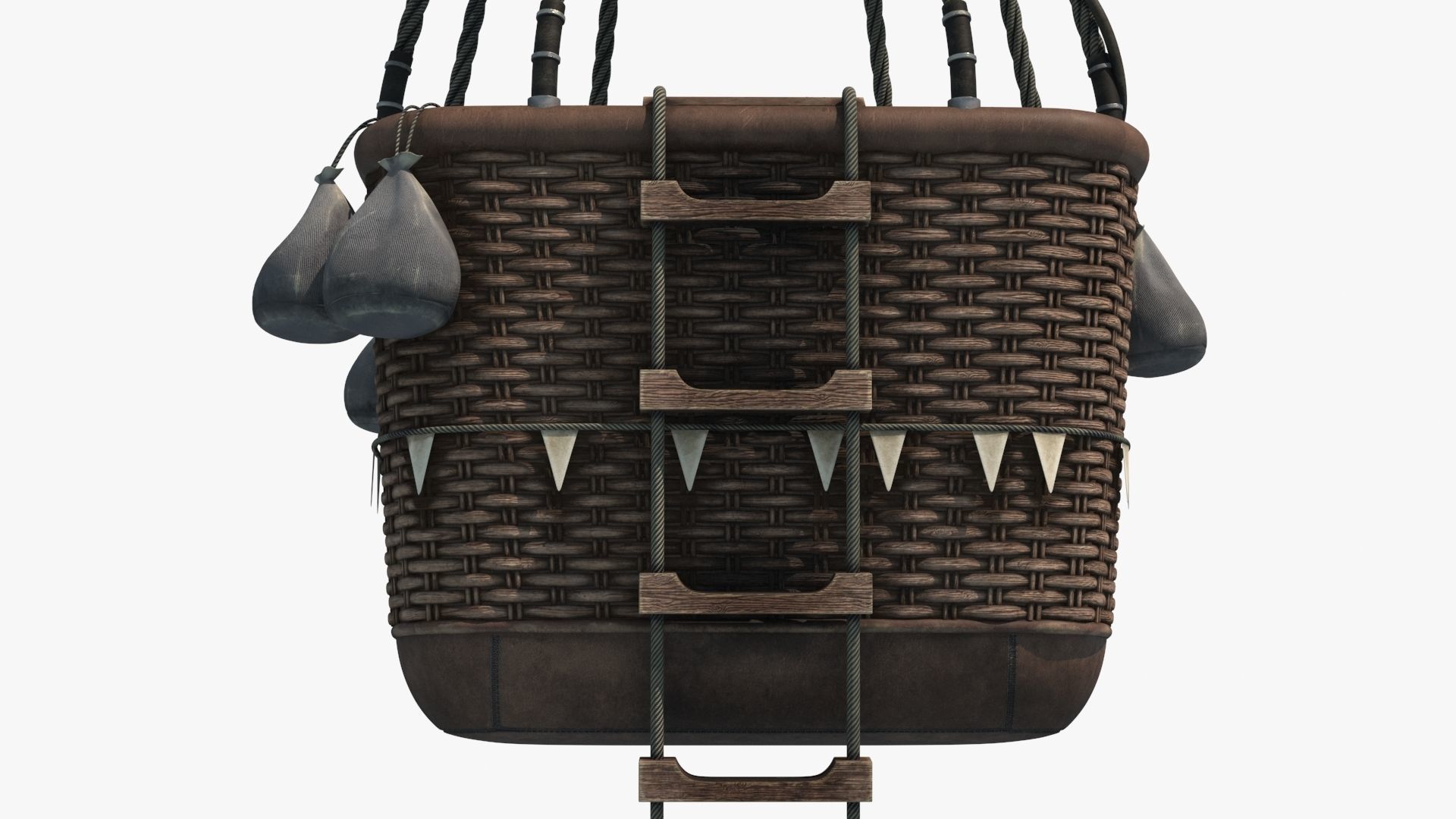 Hot Air Balloon Low-poly 3D model_17