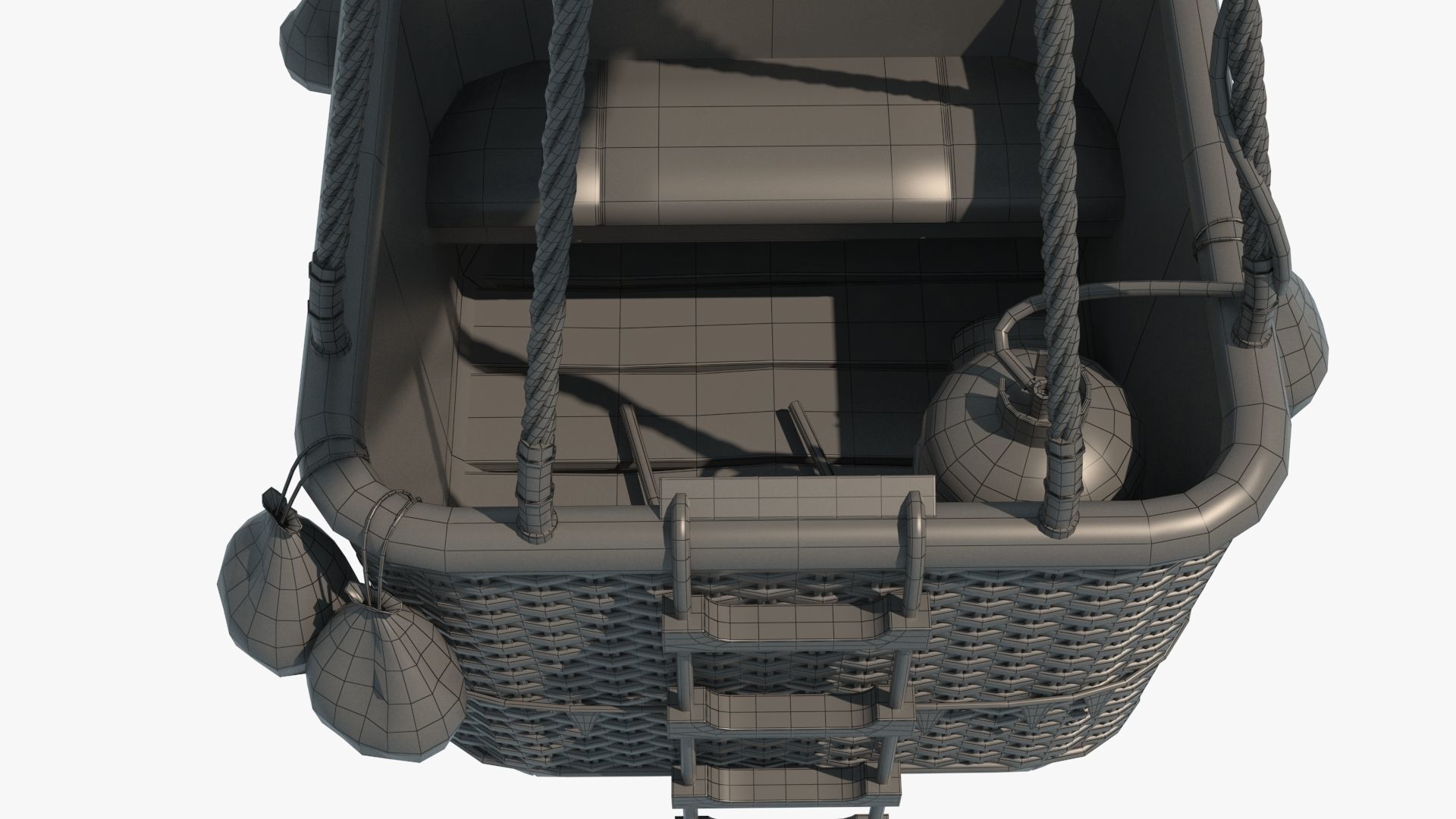 Hot Air Balloon Low-poly 3D model_23