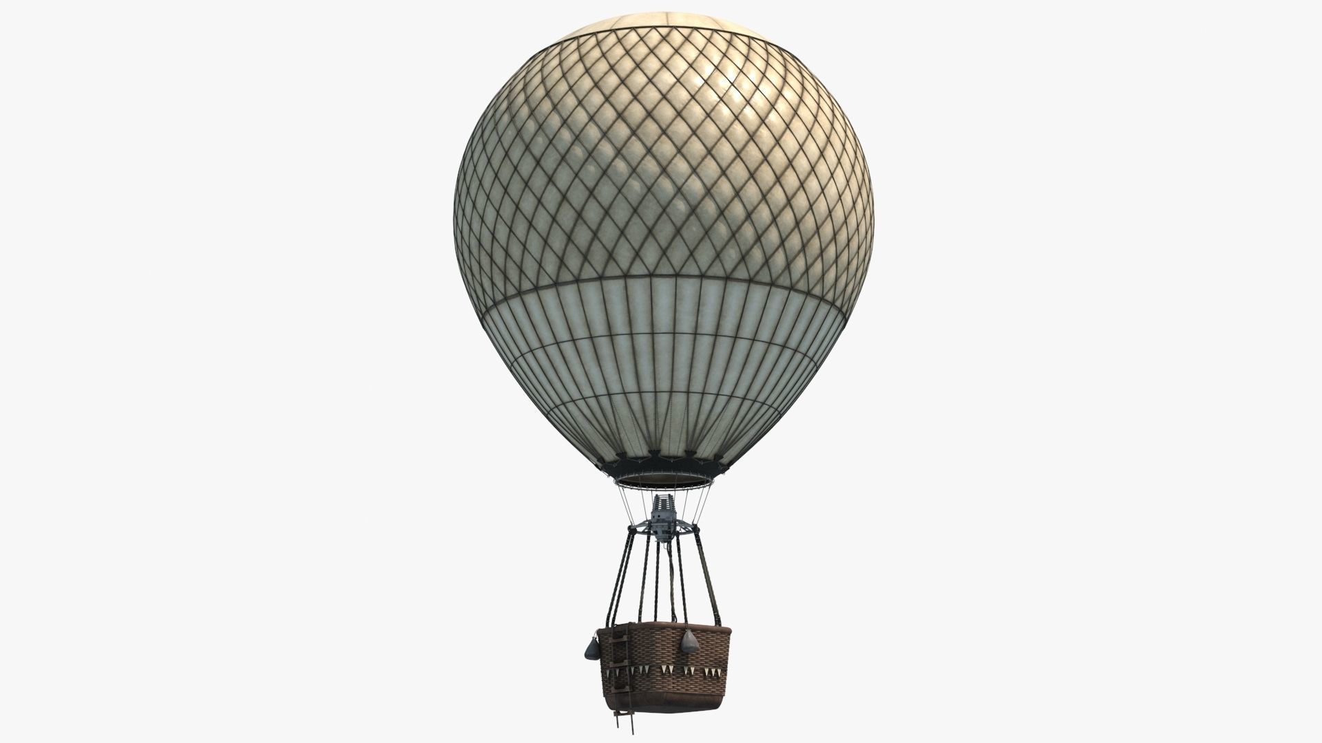 Hot Air Balloon Low-poly 3D model_12