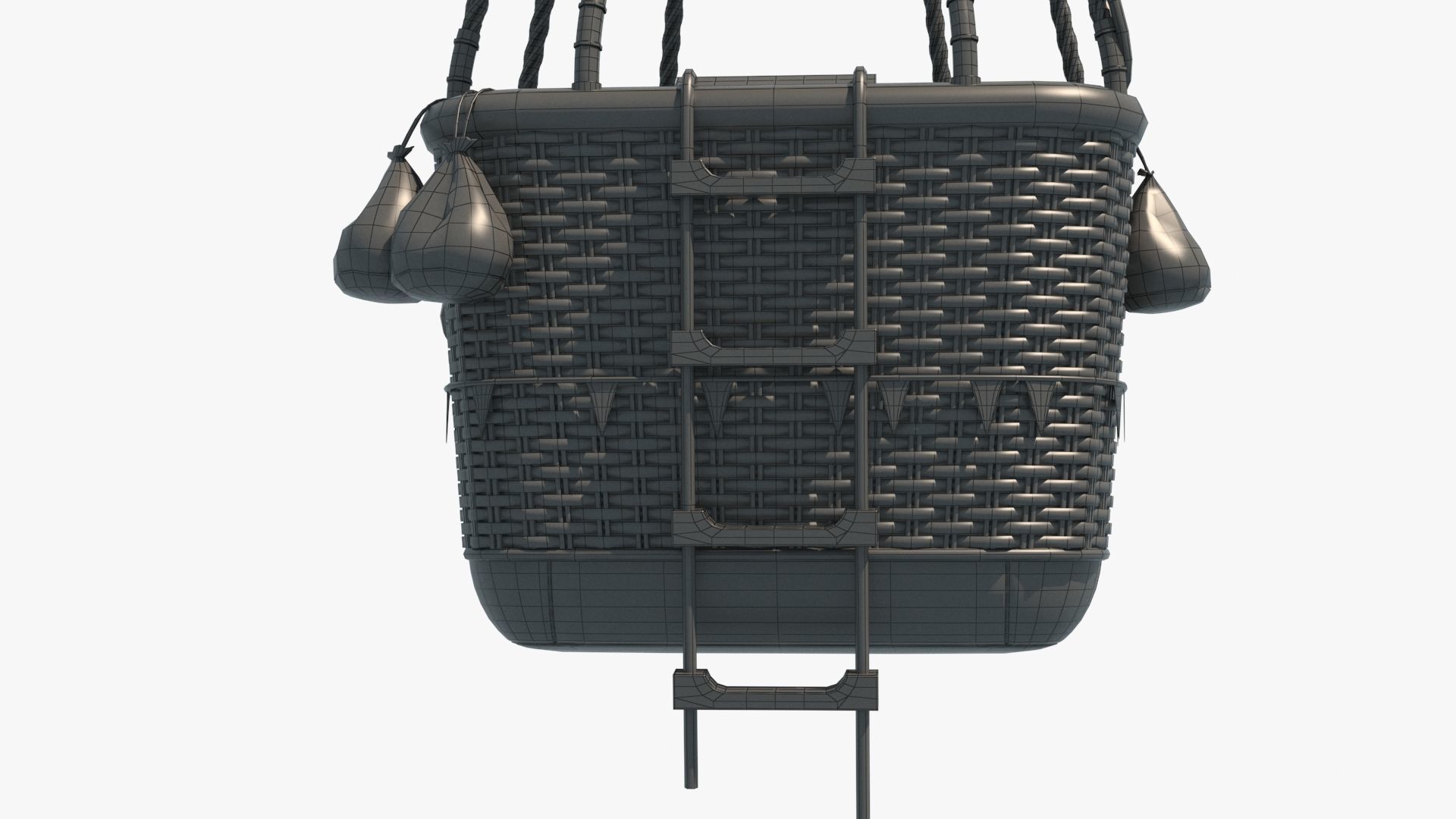 Hot Air Balloon Low-poly 3D model_24