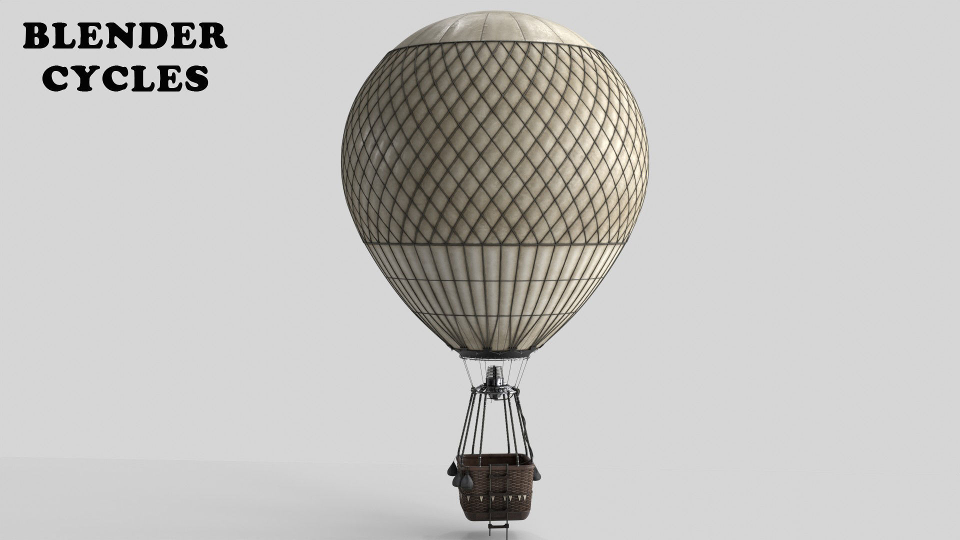 Hot Air Balloon Low-poly 3D model_20