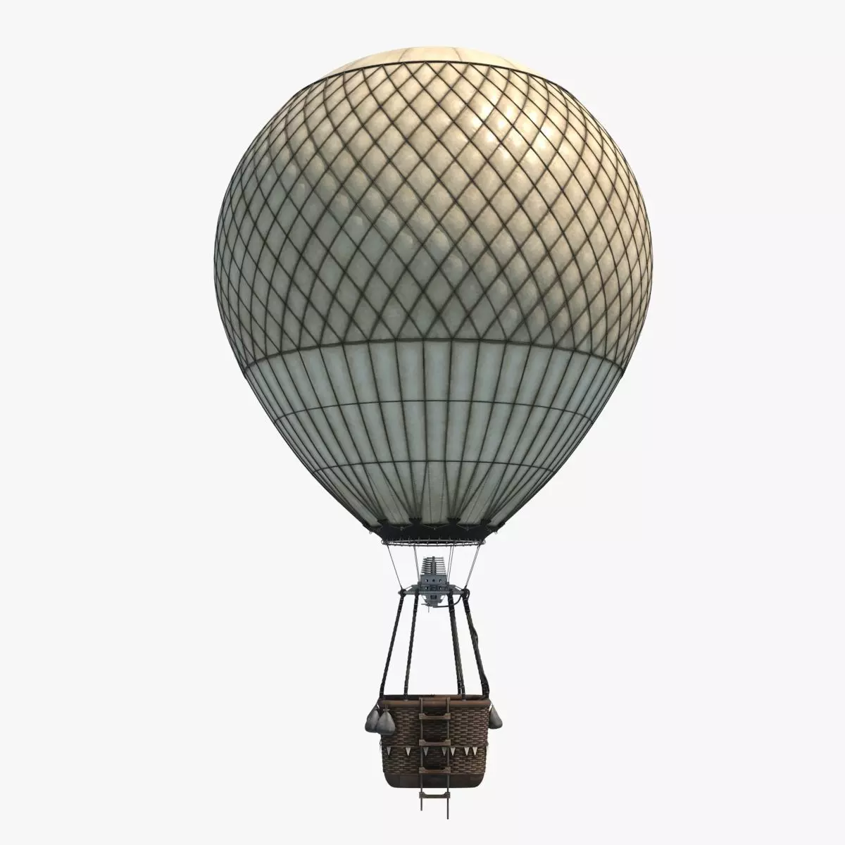 Hot Air Balloon Low-poly 3D model_0
