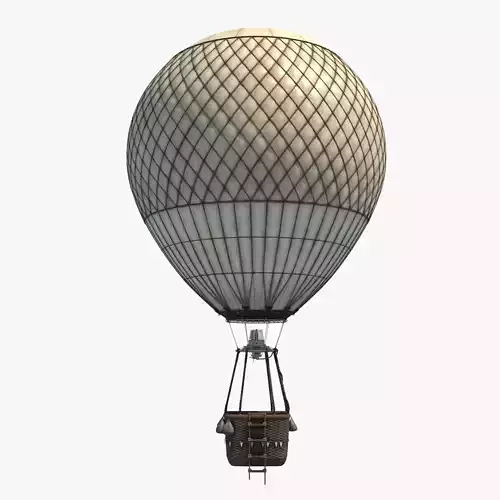 Hot Air Balloon Low-poly 3D model