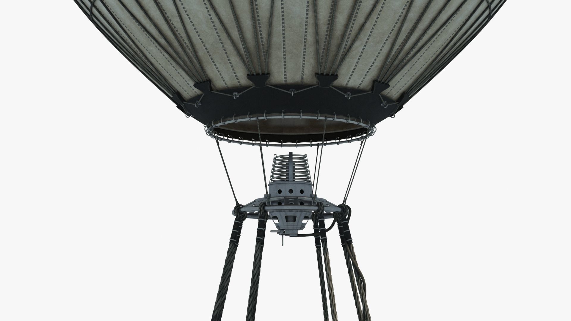 Hot Air Balloon Low-poly 3D model_16