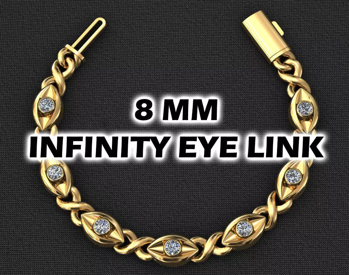 8 MM INFINITY EYE LINK 3D print model_0