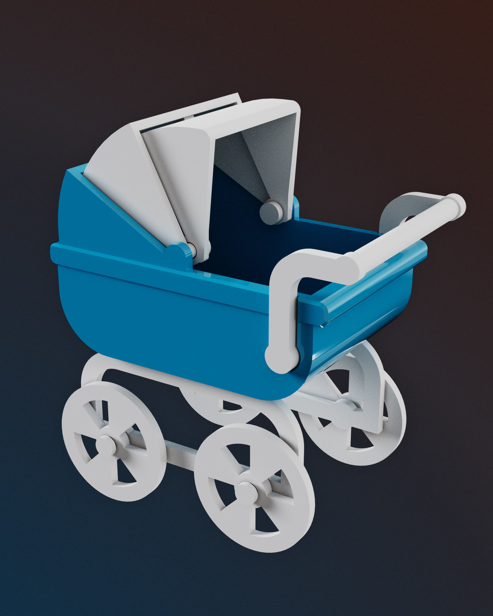 BABY STROLLER FAVOR 3D print model_3