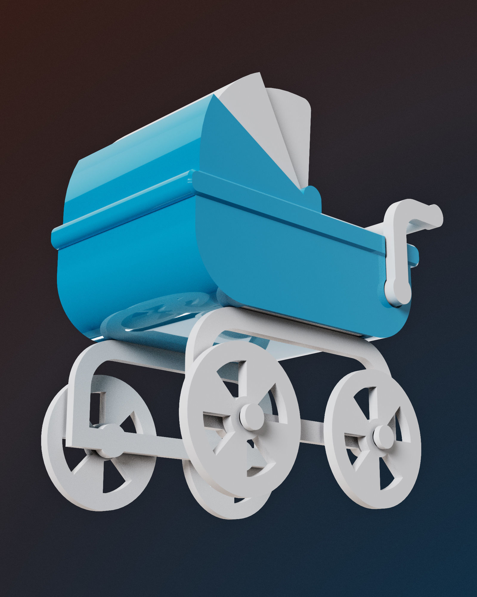 BABY STROLLER FAVOR 3D print model_4