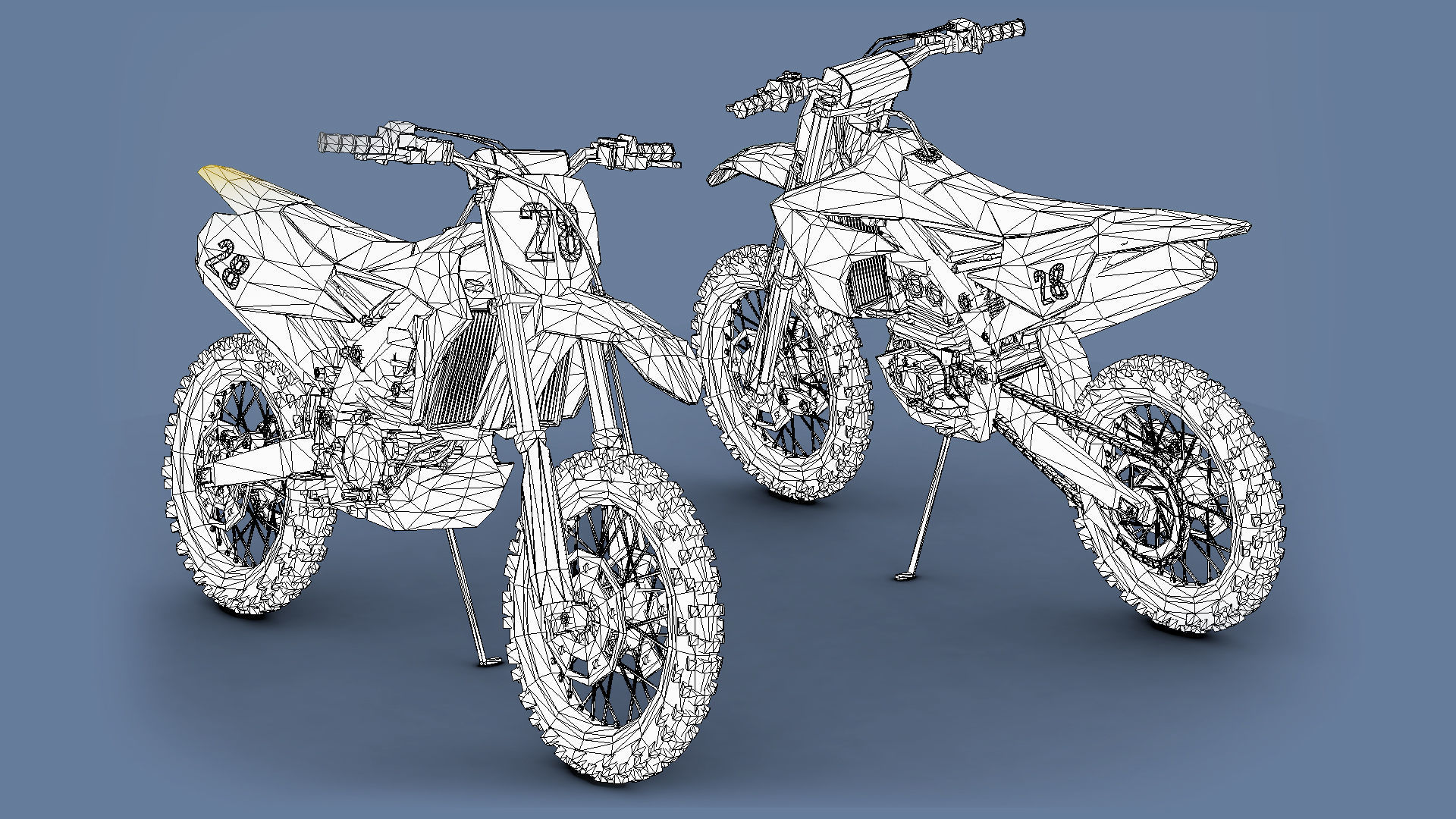 Motorbikes Pack  Low-poly 3D model_2