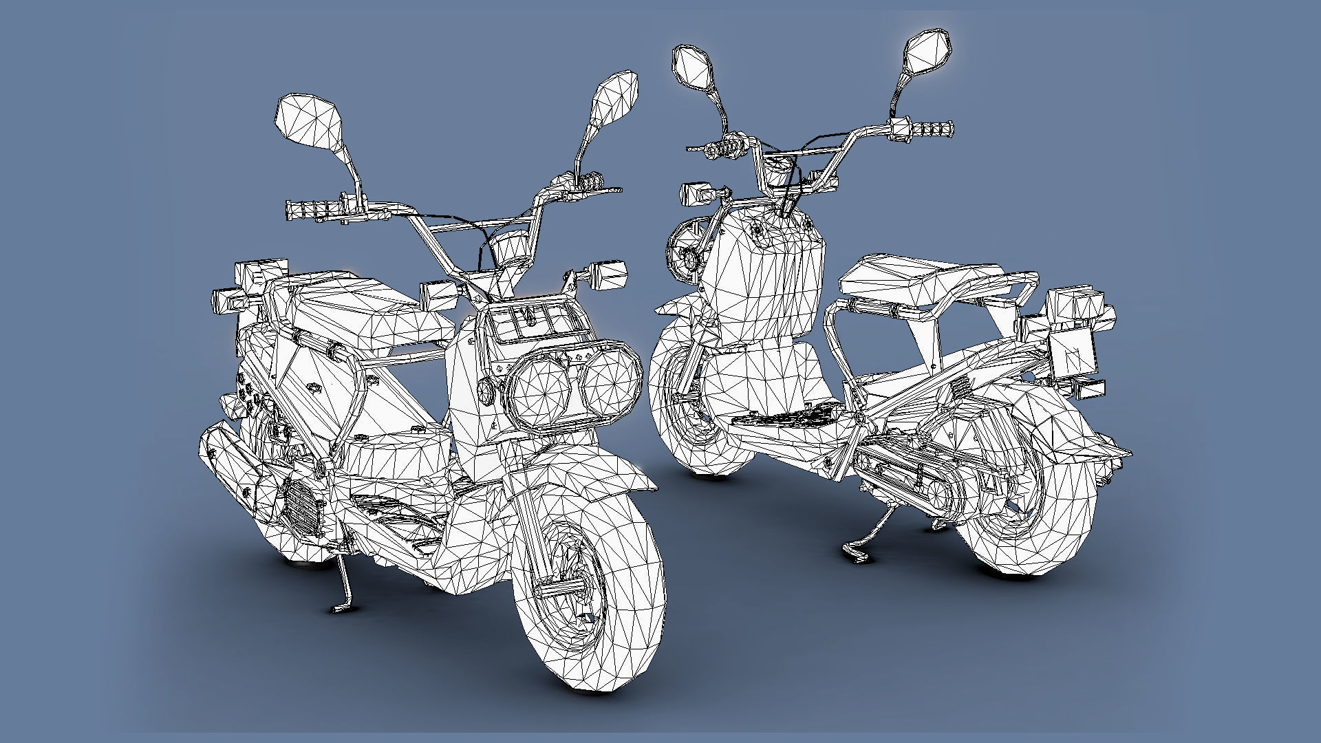 Motorbikes Pack  Low-poly 3D model_14