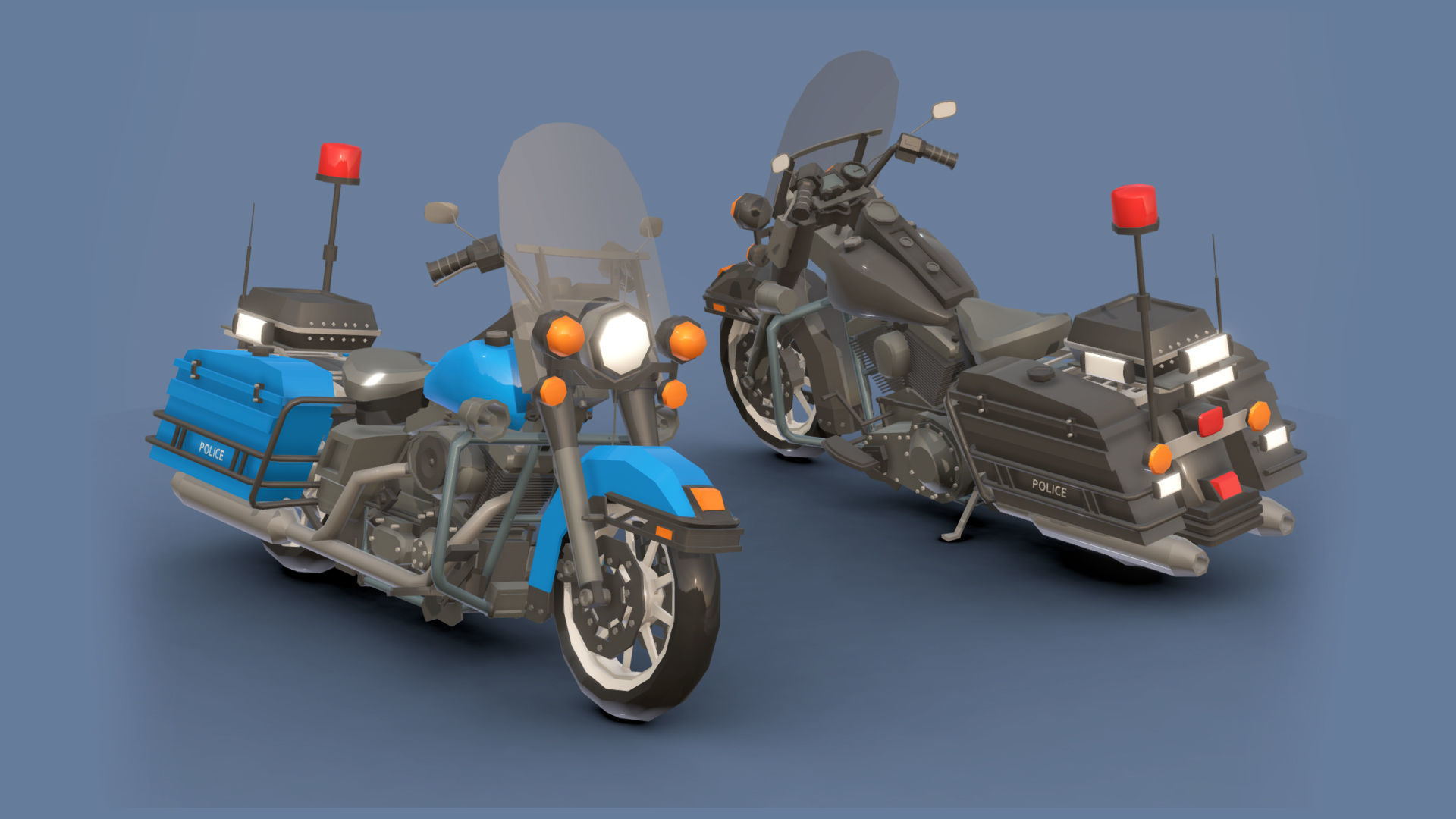Motorbikes Pack  Low-poly 3D model_11