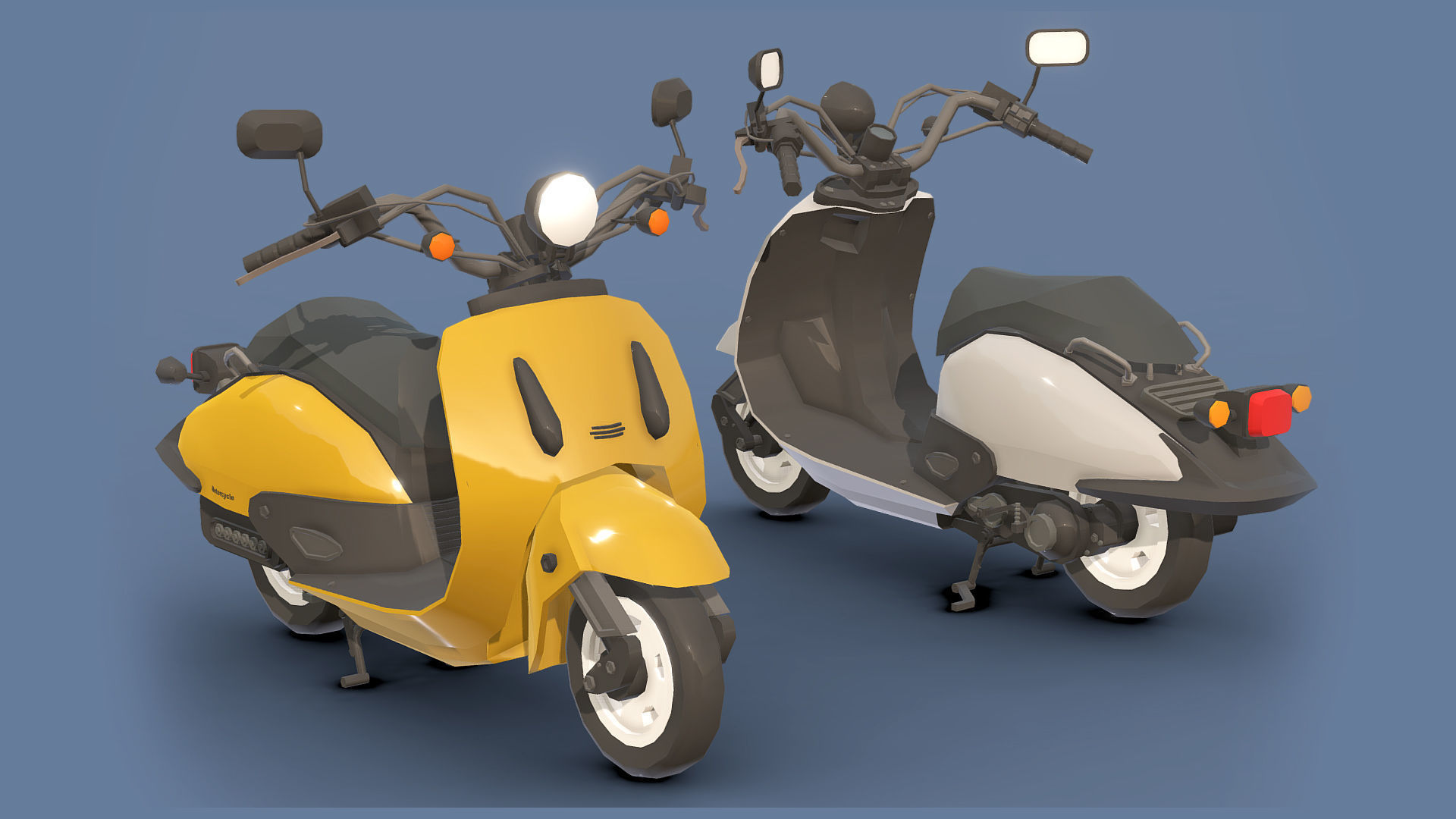 Motorbikes Pack  Low-poly 3D model_5