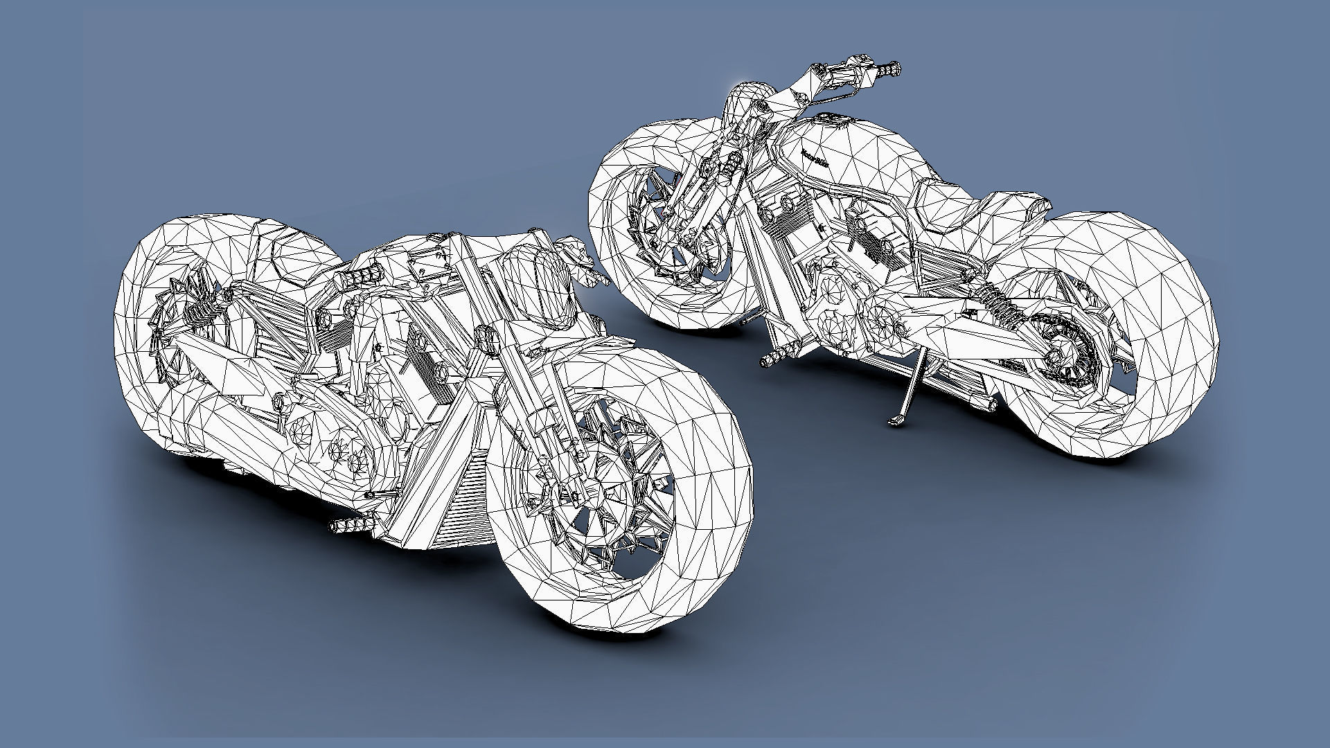 Motorbikes Pack  Low-poly 3D model_8