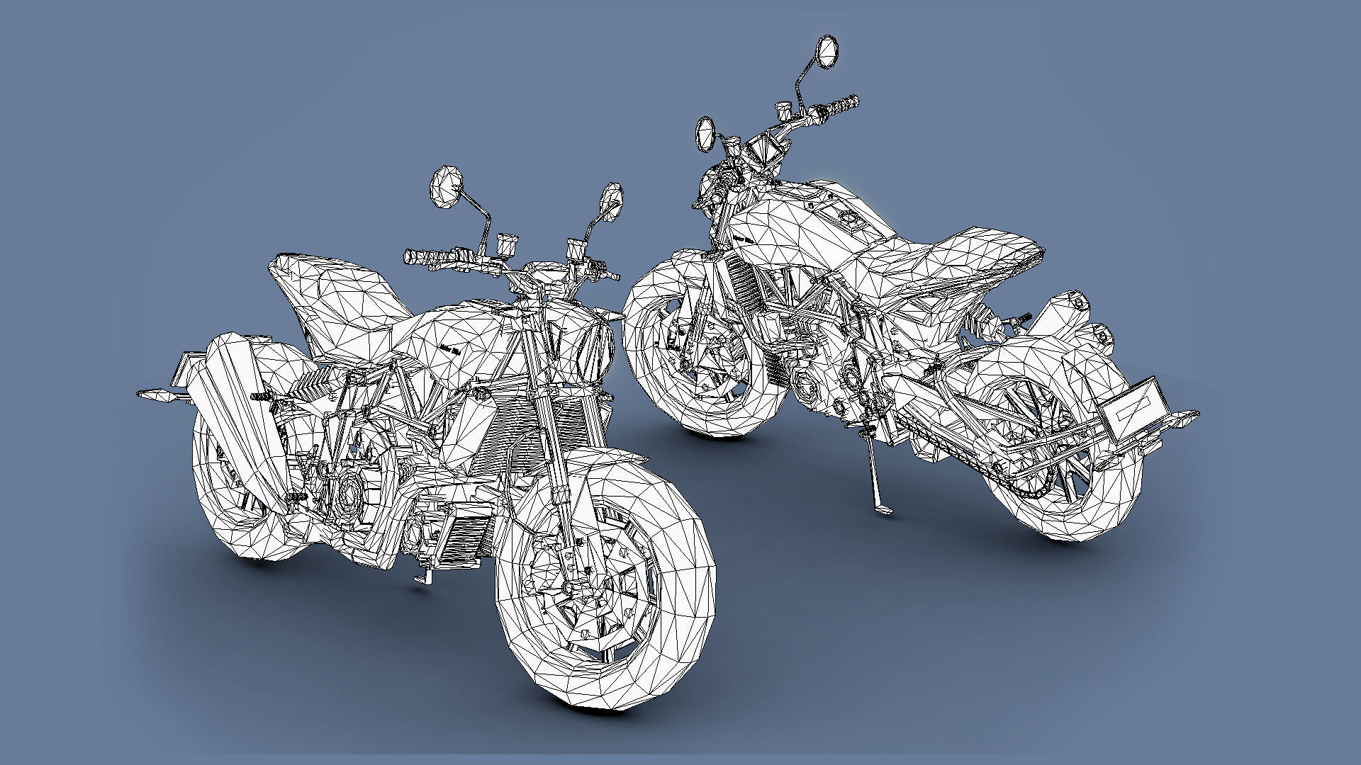 Motorbikes Pack  Low-poly 3D model_16