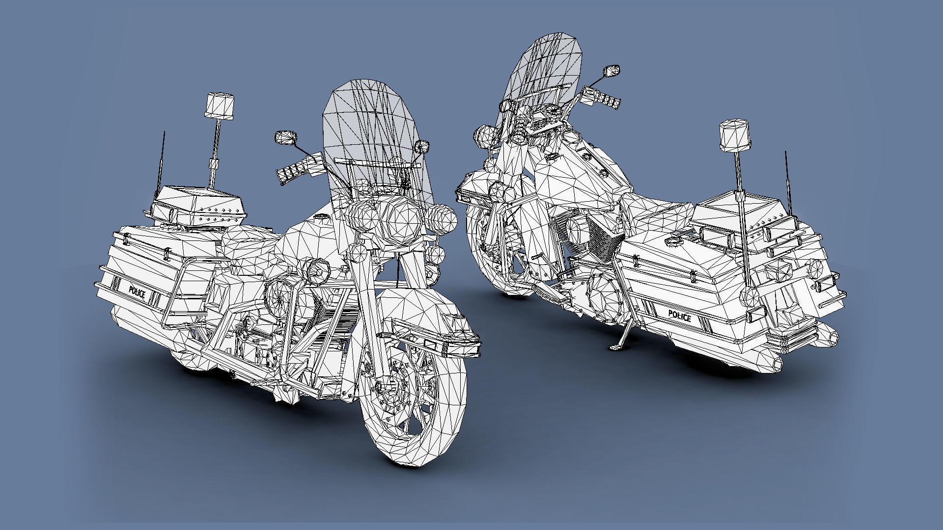 Motorbikes Pack  Low-poly 3D model_12