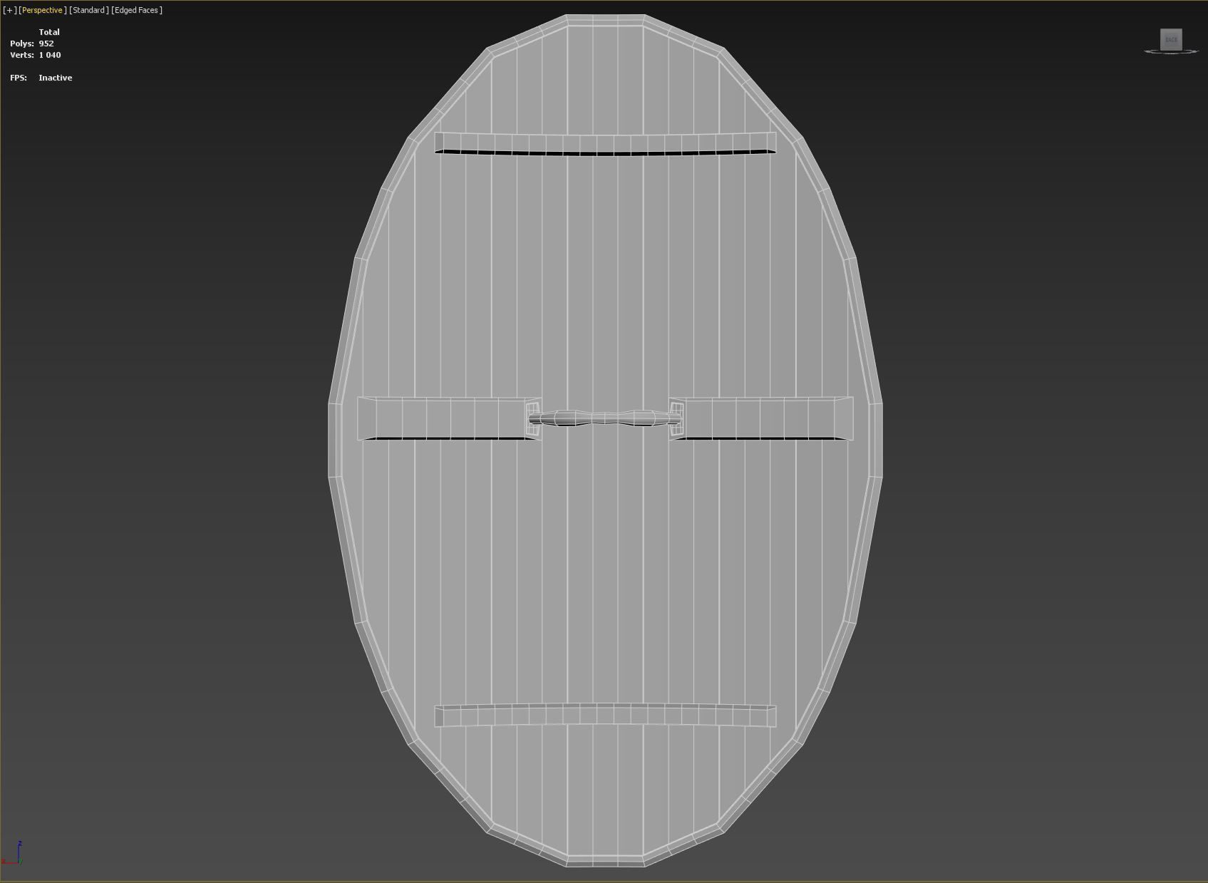 Slavic ellipse leather shield-painted white with rooster symbol Low-poly 3D model_9