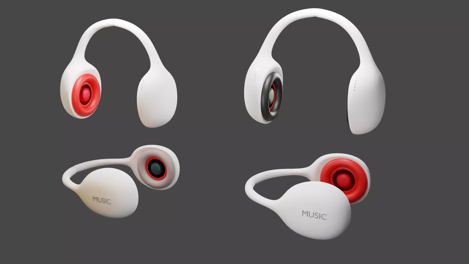 Ready Headphone 3D Modeling just like free Free low-poly 3D model