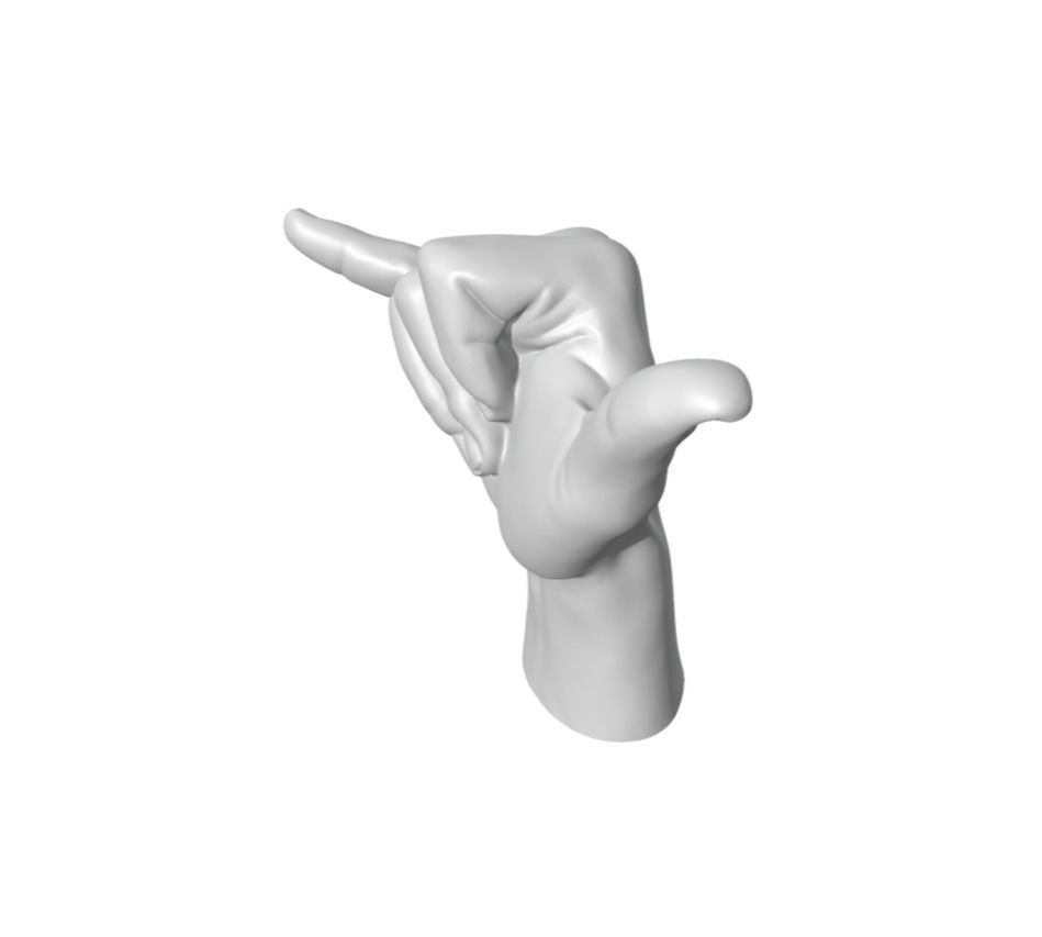 The shaka sign - hand hang loose - Yo Brother 3D print model_4