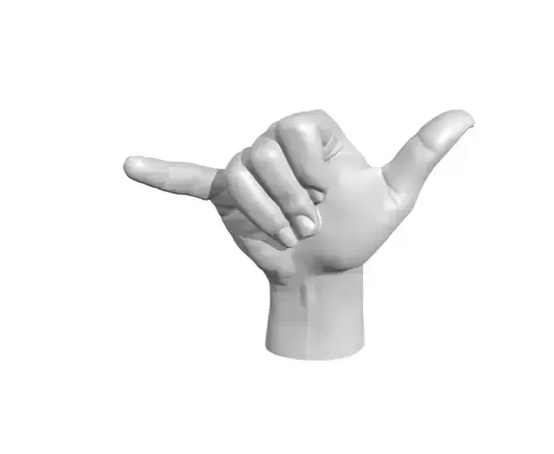 The shaka sign - hand hang loose - Yo Brother 3D print model