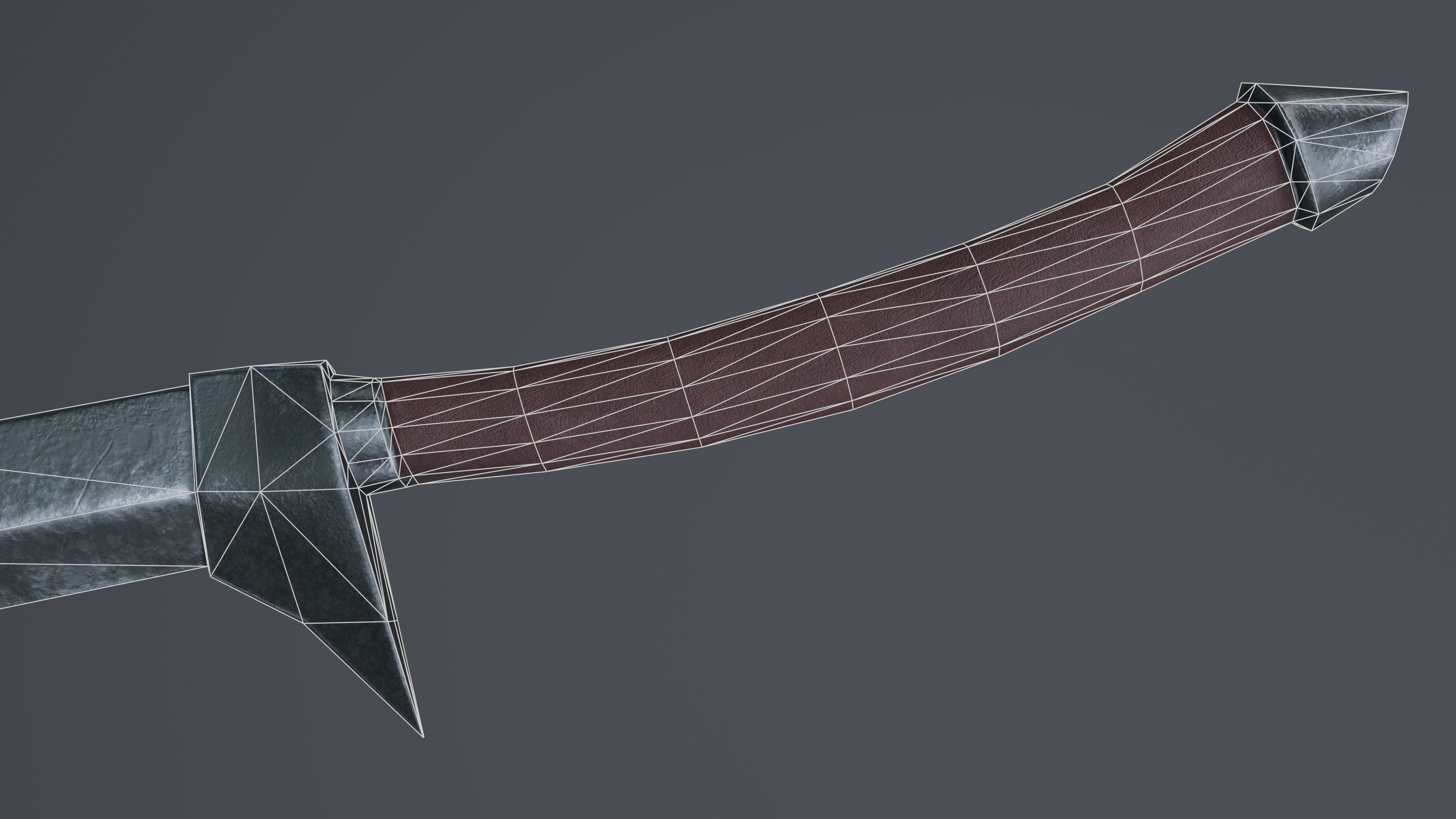 Sword 14 Low-poly 3D model_7