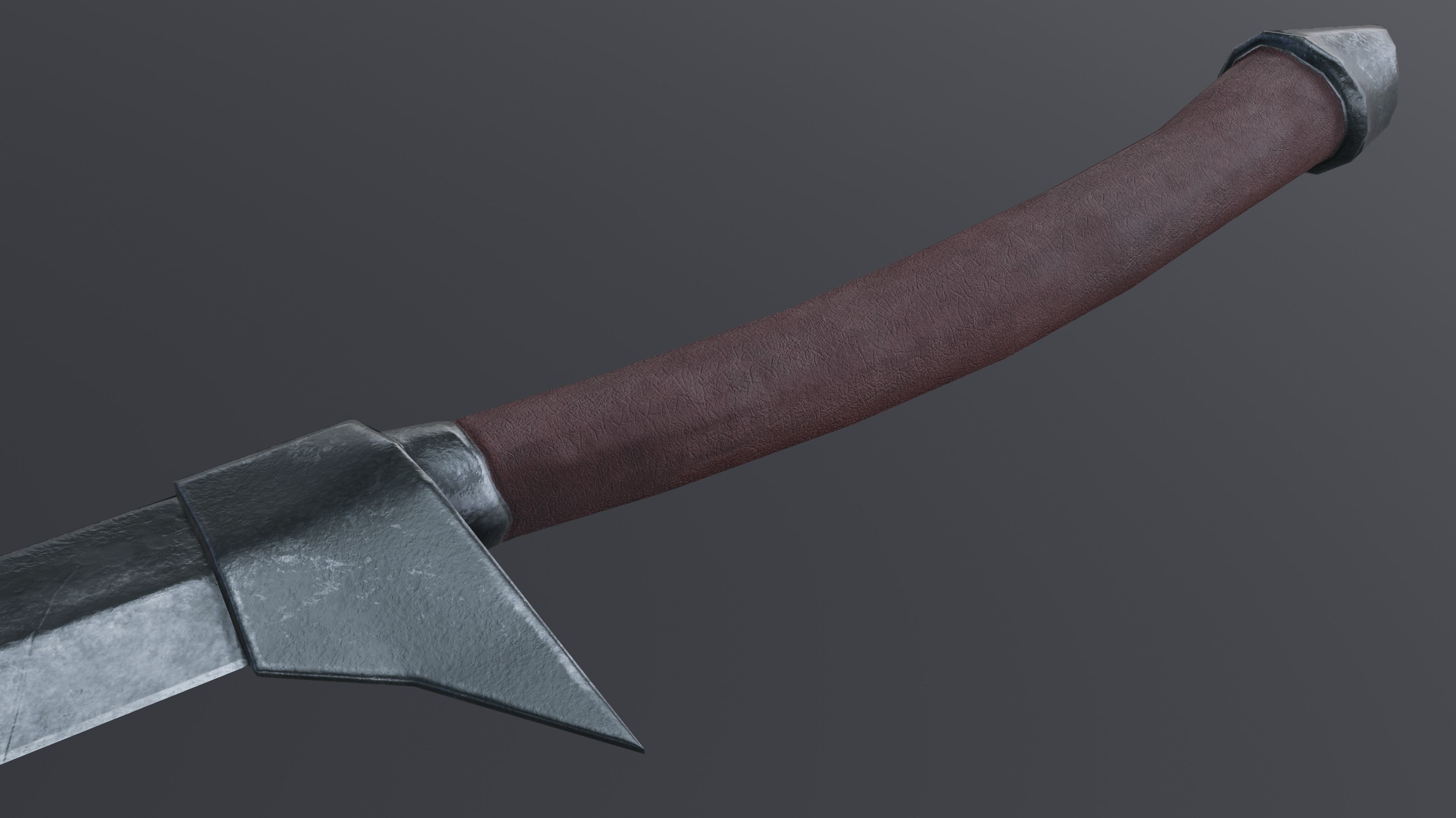 Sword 14 Low-poly 3D model_2